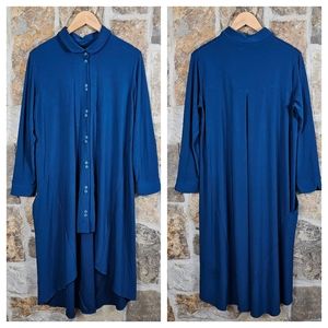 Sympli 12 High Low Button Front Tunic Dress